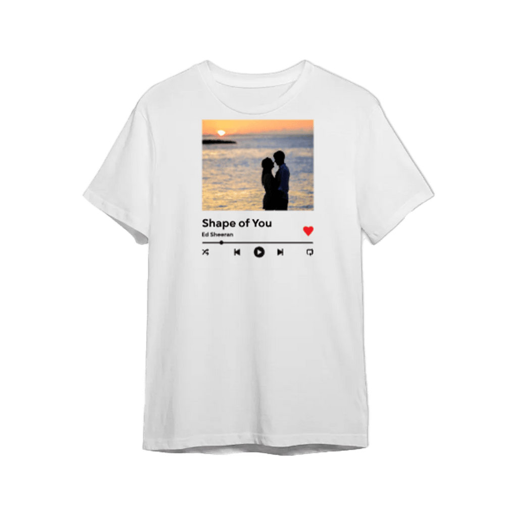 Personalizowana Koszulka - Twoje zdjęcie i piosenka spotify - Mejkmi - Personalizowane Prezenty Dla Twoich Bliskich!